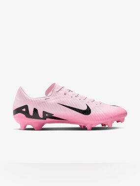 Nike Zoom Mercurial Vapor 15 Elite FG Pink & Black Soccer Cleats 7.5